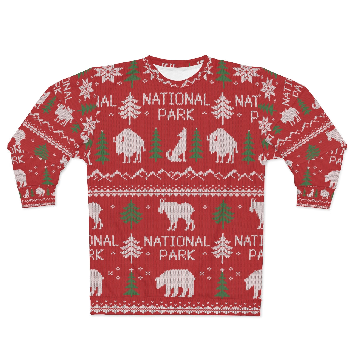 National Park Ugly Christmas Sweater - Printed Fair Isle Design