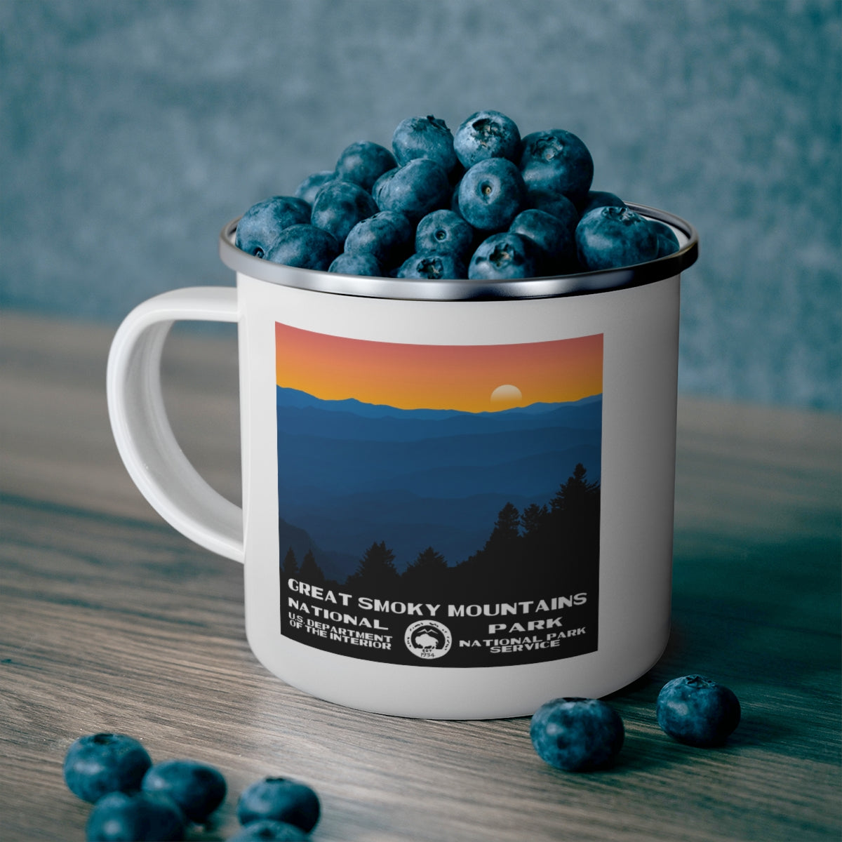 Great Smoky Mountains National Park Enamel Camping Mug