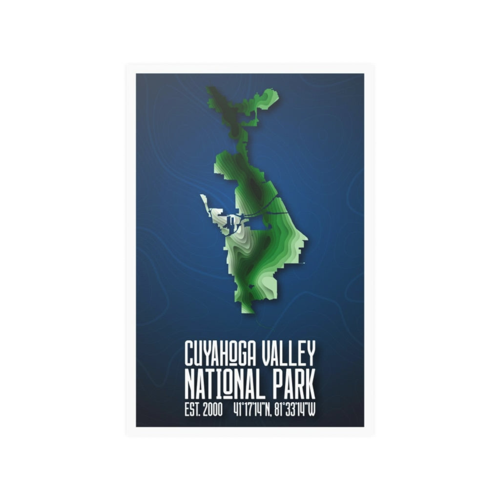 Cuyahoga Valley National Park Poster - Contours National Parks Partnership