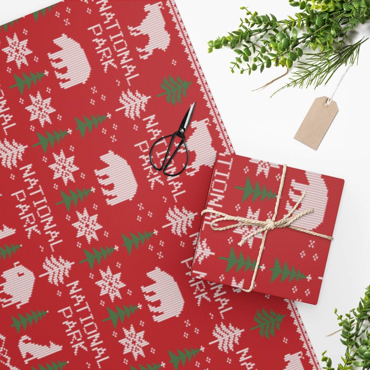 National Park Wrapping Paper - Fair Isle Design