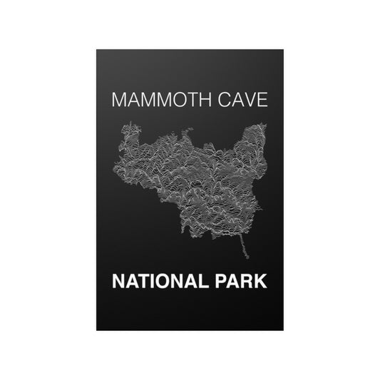 Mammoth Cave National Park Poster - Unknown Pleasures Lines National Parks Partnership