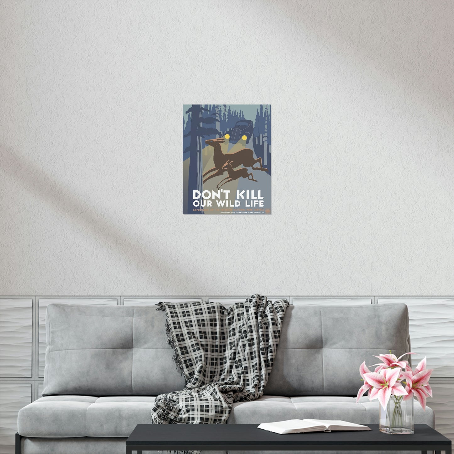 Don't Kill Wildlife Poster - Vintage WPA Design