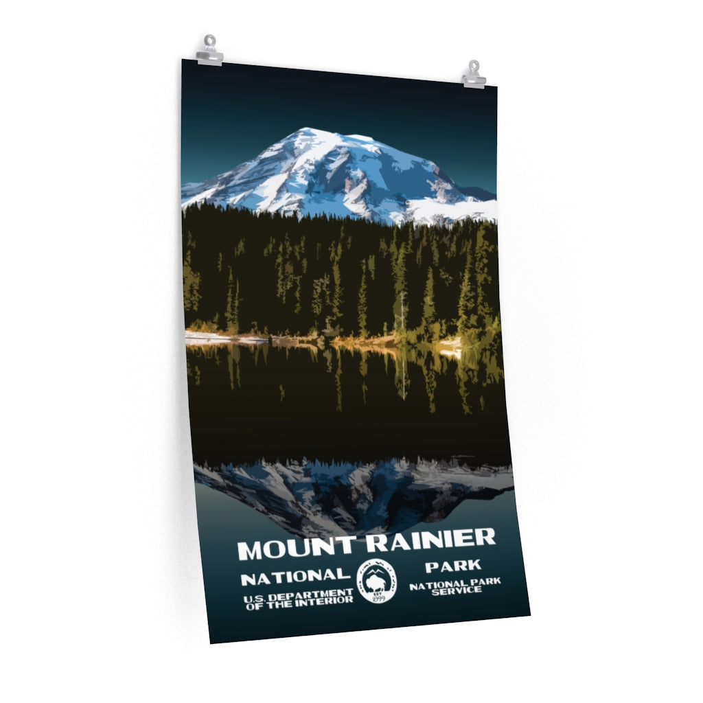 Mount Rainier National Park Poster National Parks Partnership