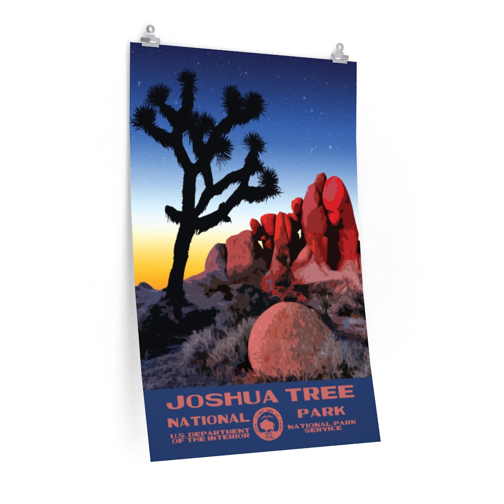 Joshua Tree National Park Poster - Night National Parks Partnership