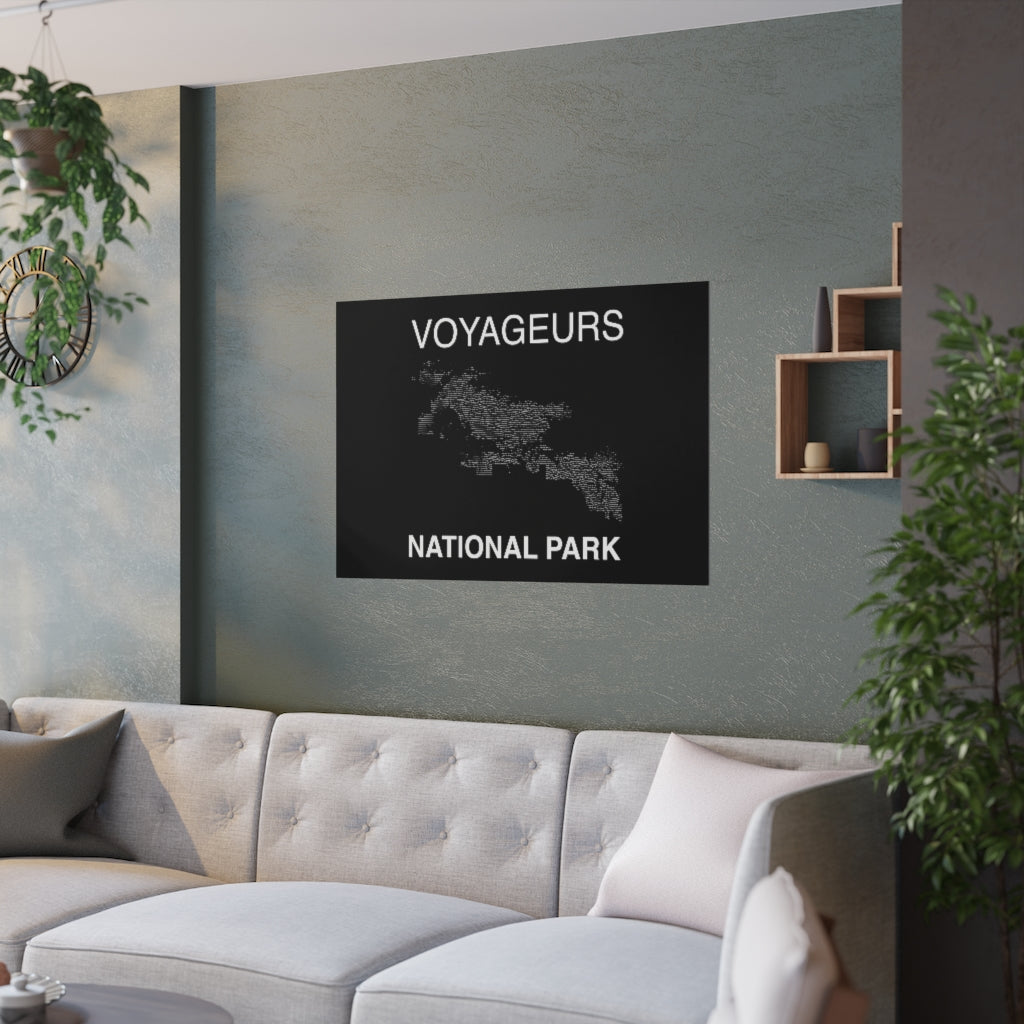 Voyageurs National Park Poster - Unknown Pleasures Lines National Parks Partnership