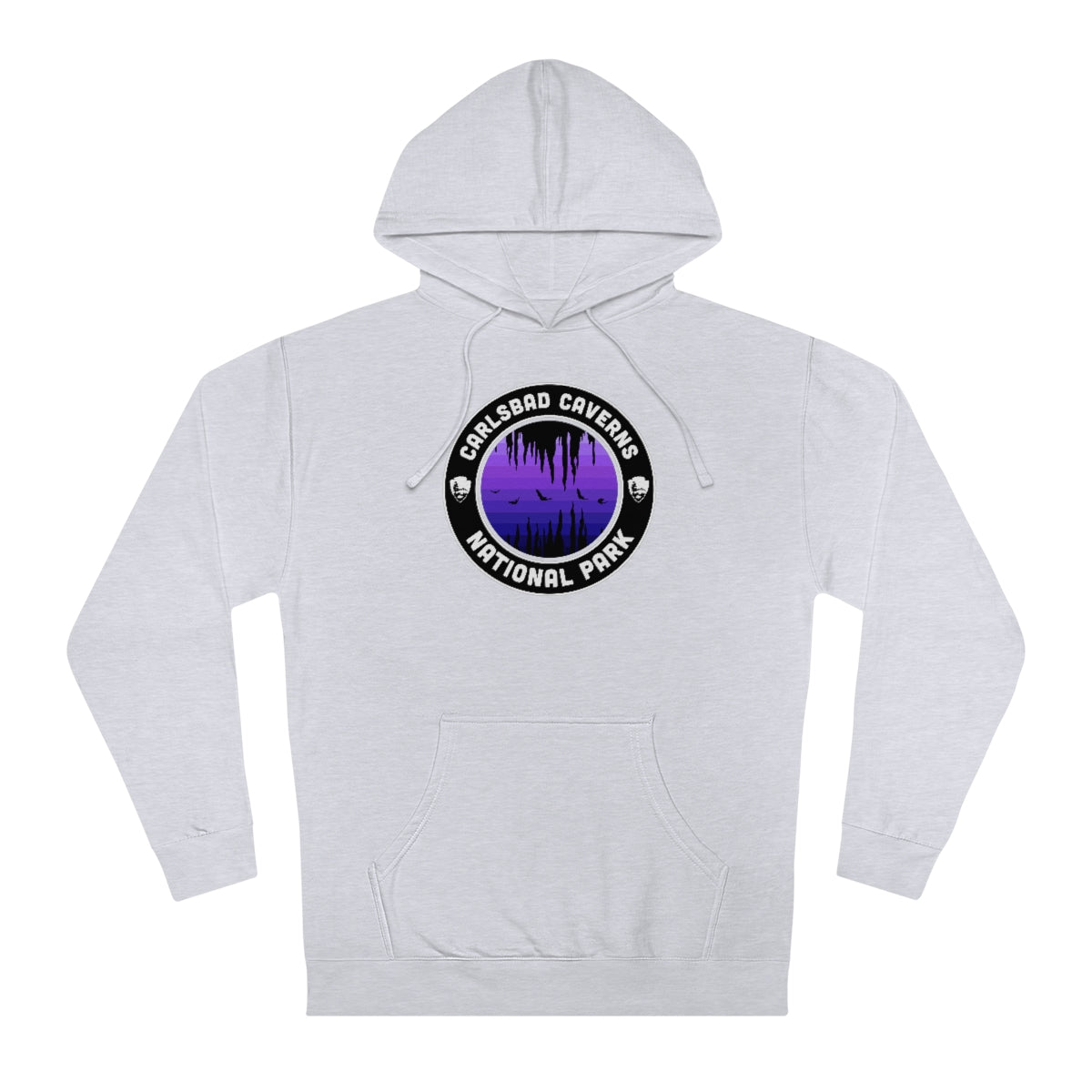 Carlsbad Caverns National Park Hoodie - Purple Round Emblem Design