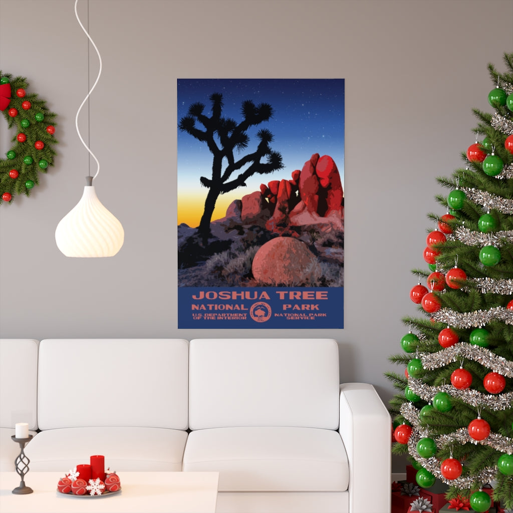 Joshua Tree National Park Poster - Night National Parks Partnership