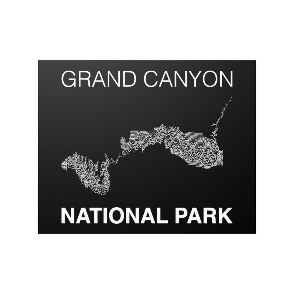 Grand Canyon National Park Poster - Unknown Pleasures Lines National Parks Partnership