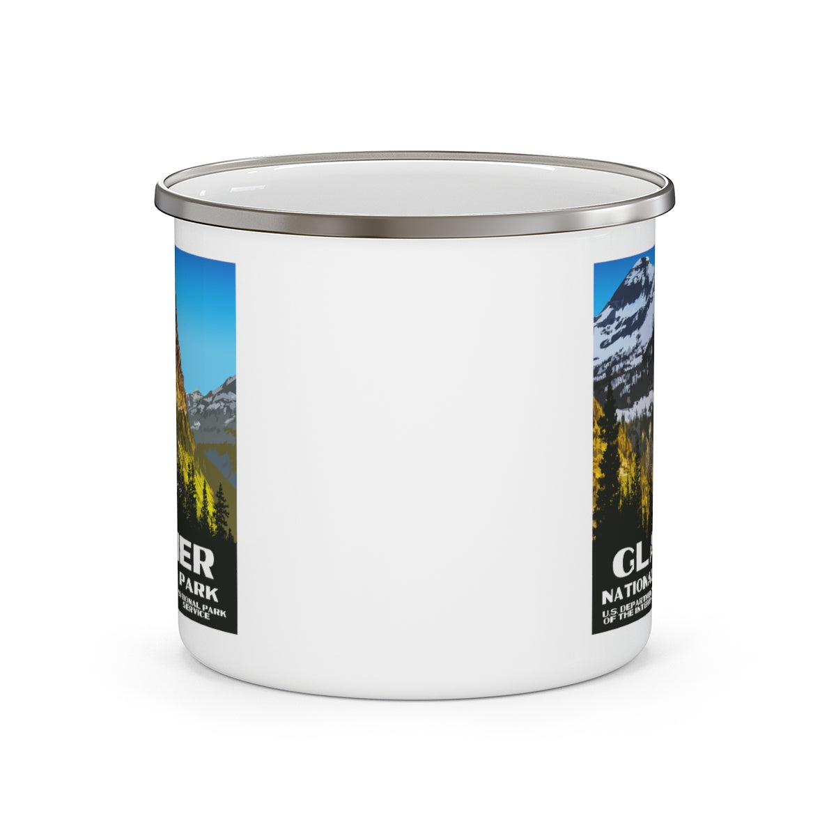 Glacier National Park Enamel Camping Mug