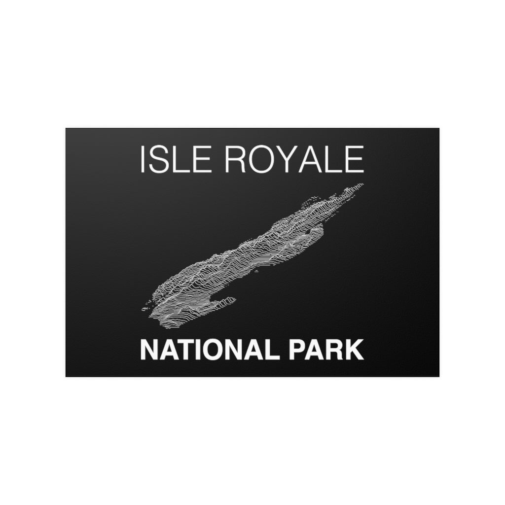 Isle Royale National Park Poster - Unknown Pleasures Lines National Parks Partnership