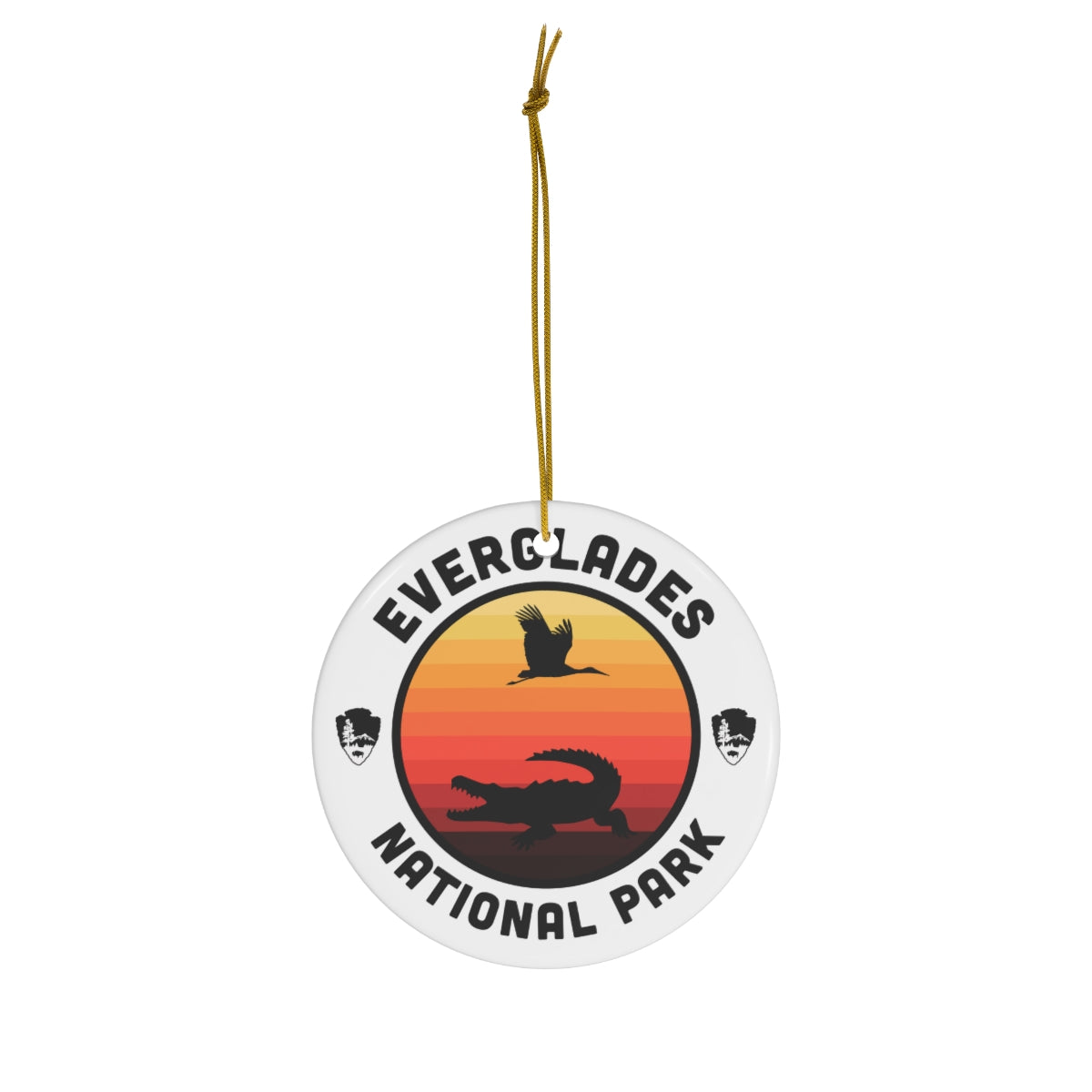 Everglades National Park Ornament - Round Emblem Design