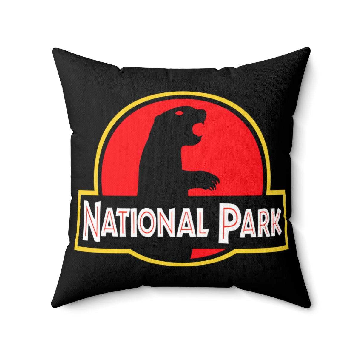 Prairie Dog National Park Pillow Cushion - Parody Logo