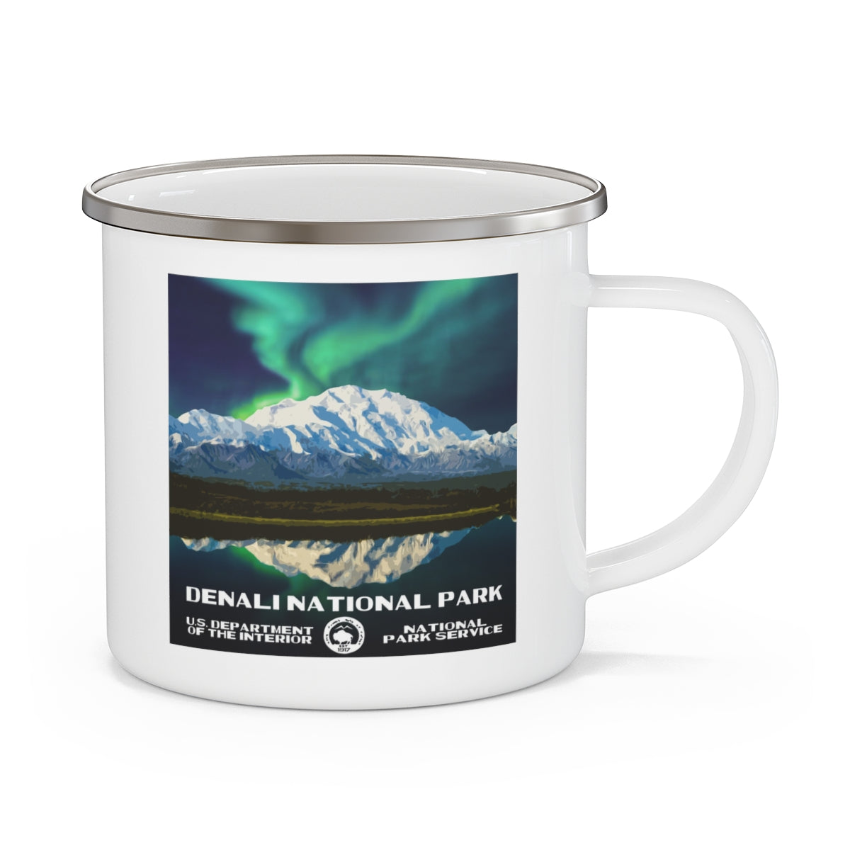 Denali National Park Enamel Camping Mug