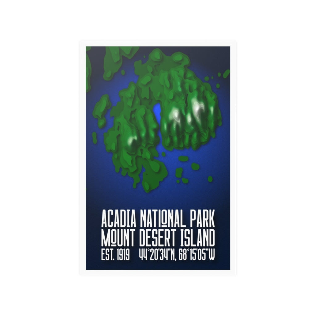 Acadia National Park Poster - Contours National Parks Partnership