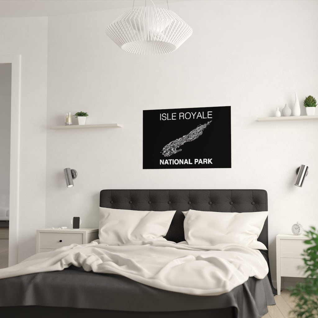 Isle Royale National Park Poster - Unknown Pleasures Lines National Parks Partnership