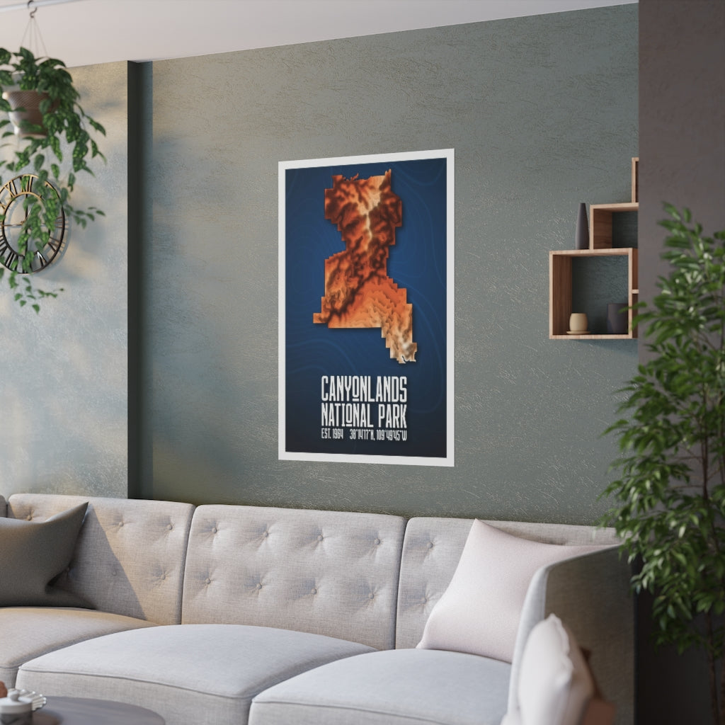 Canyonlands National Park Poster - Contours National Parks Partnership