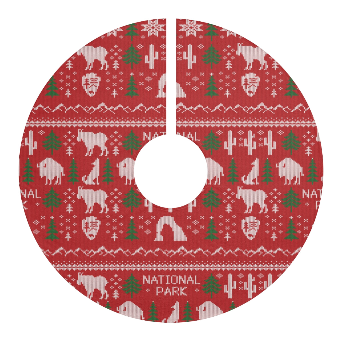 National Park Christmas Tree Skirts - Fair Isle National Park Pattern