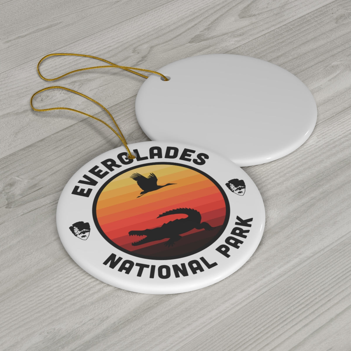 Everglades National Park Ornament - Round Emblem Design