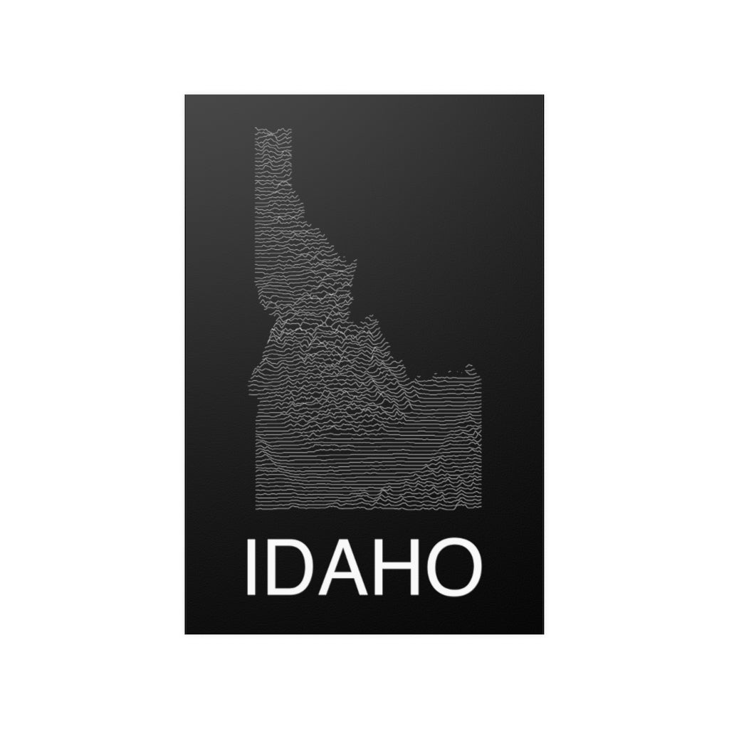 Idaho Poster - Unknown Pleasures Lines National Parks Partnership