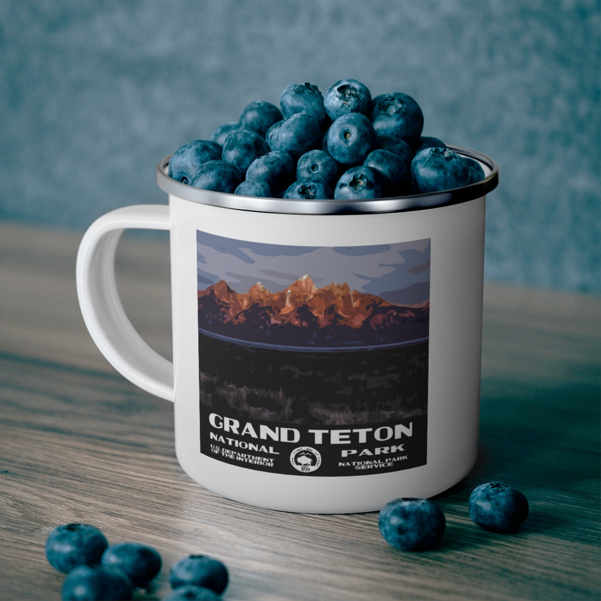 Grand Teton National Park Enamel Camping Mug