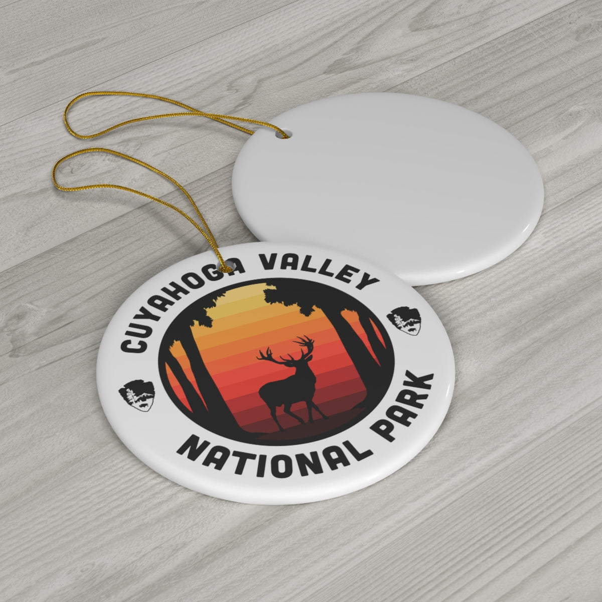 Cuyahoga Valley National Park Ornament - Round Emblem Design