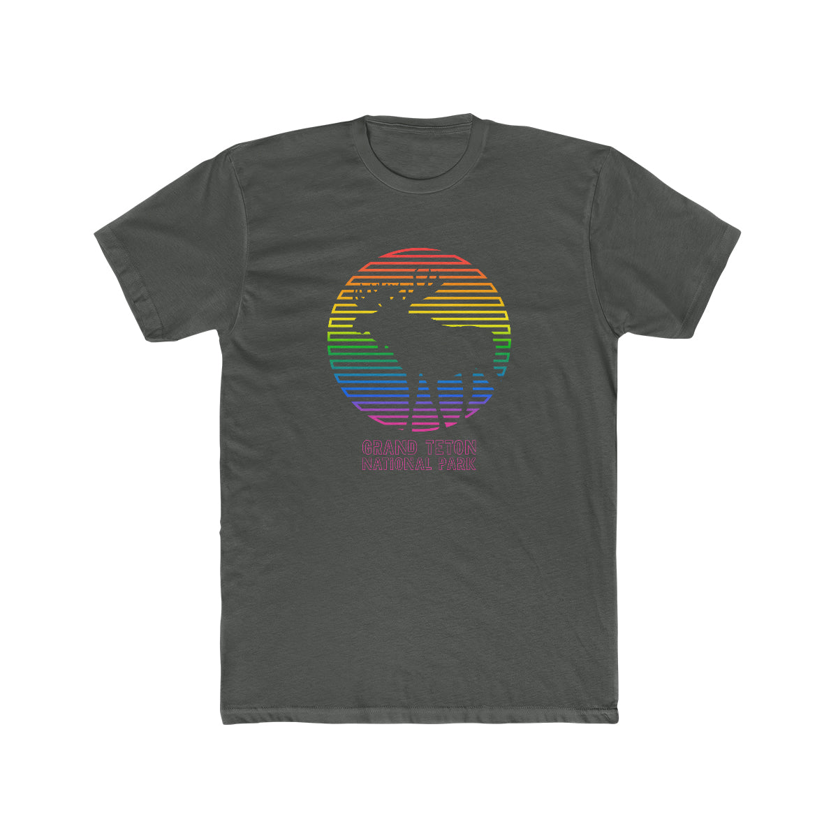 Grand Teton National Park T-Shirt - Rainbow Moose