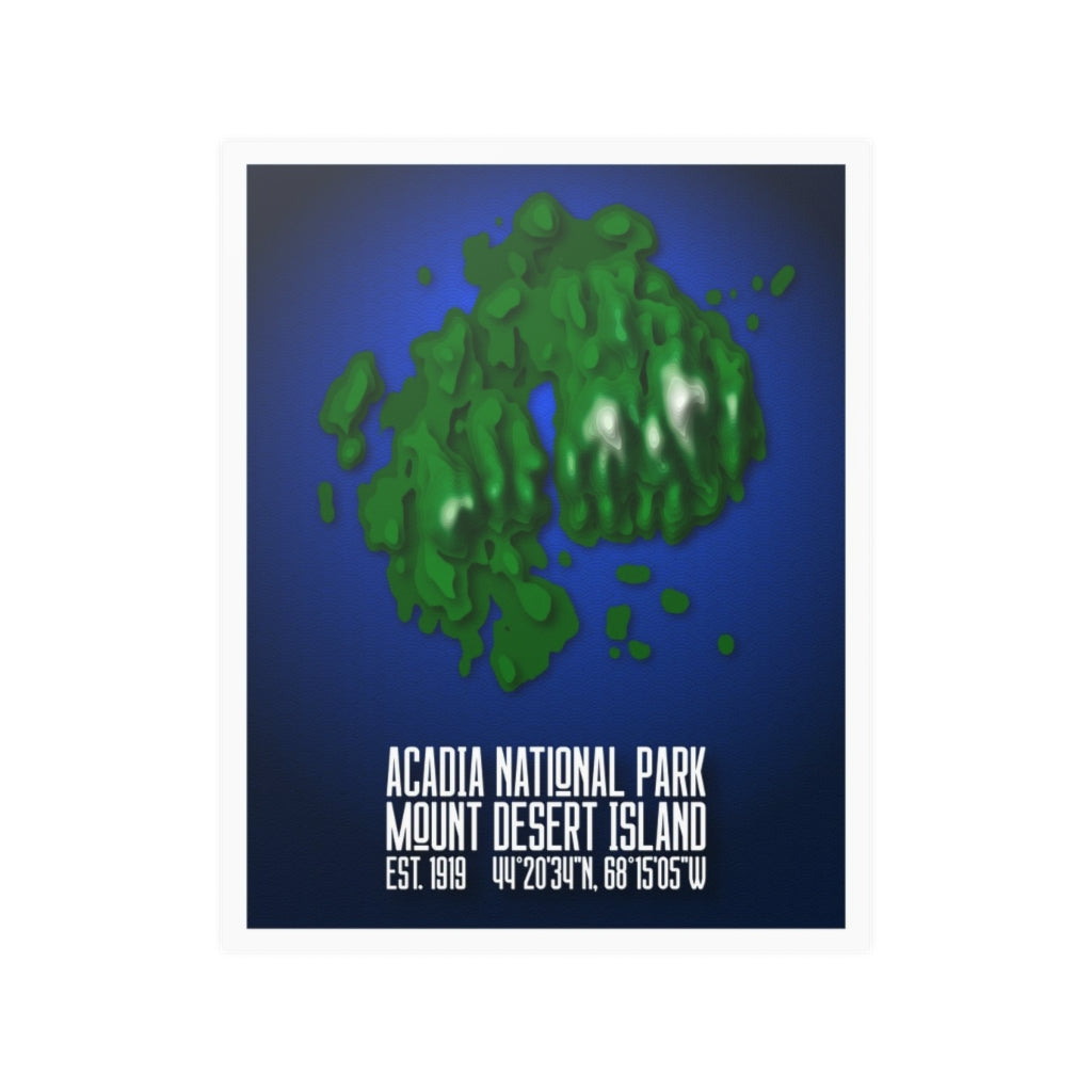 Acadia National Park Poster - Contours National Parks Partnership