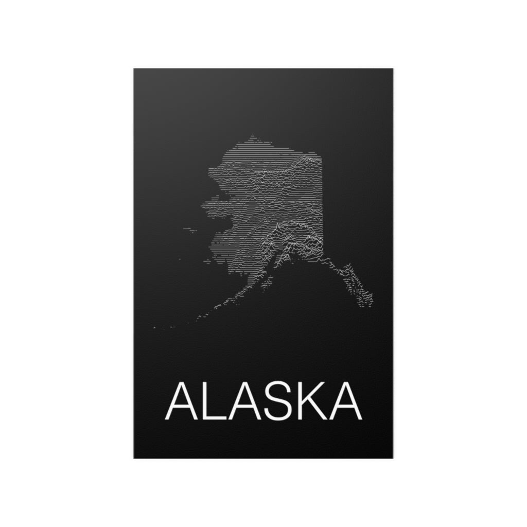 Alaska Poster - Unknown Pleasures Lines National Parks Partnership