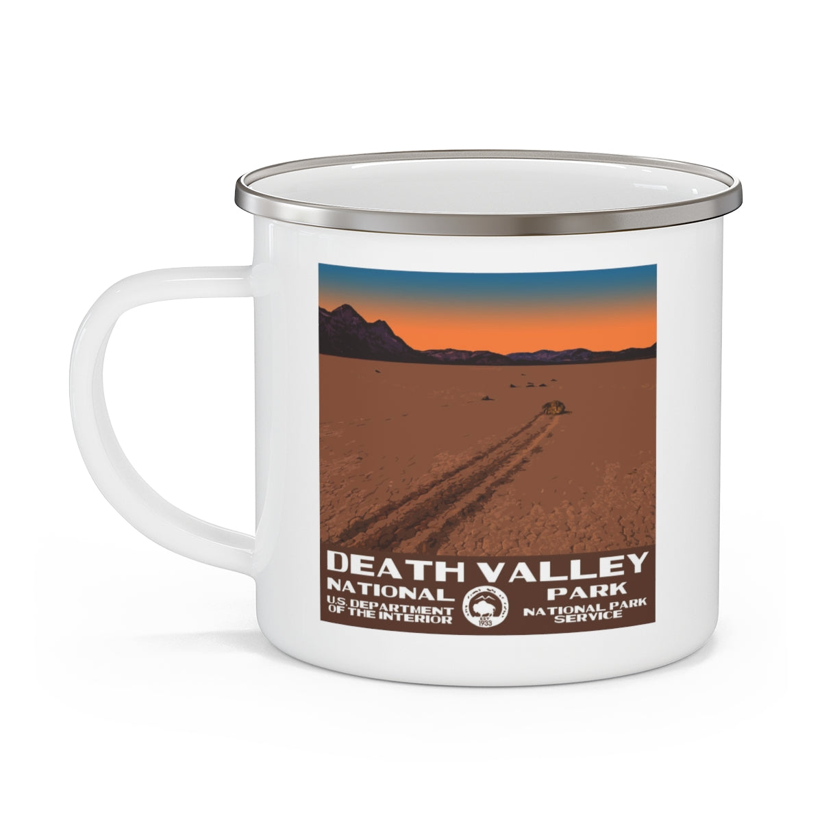 Death Valley National Park Enamel Camping Mug - Racetrack Playa