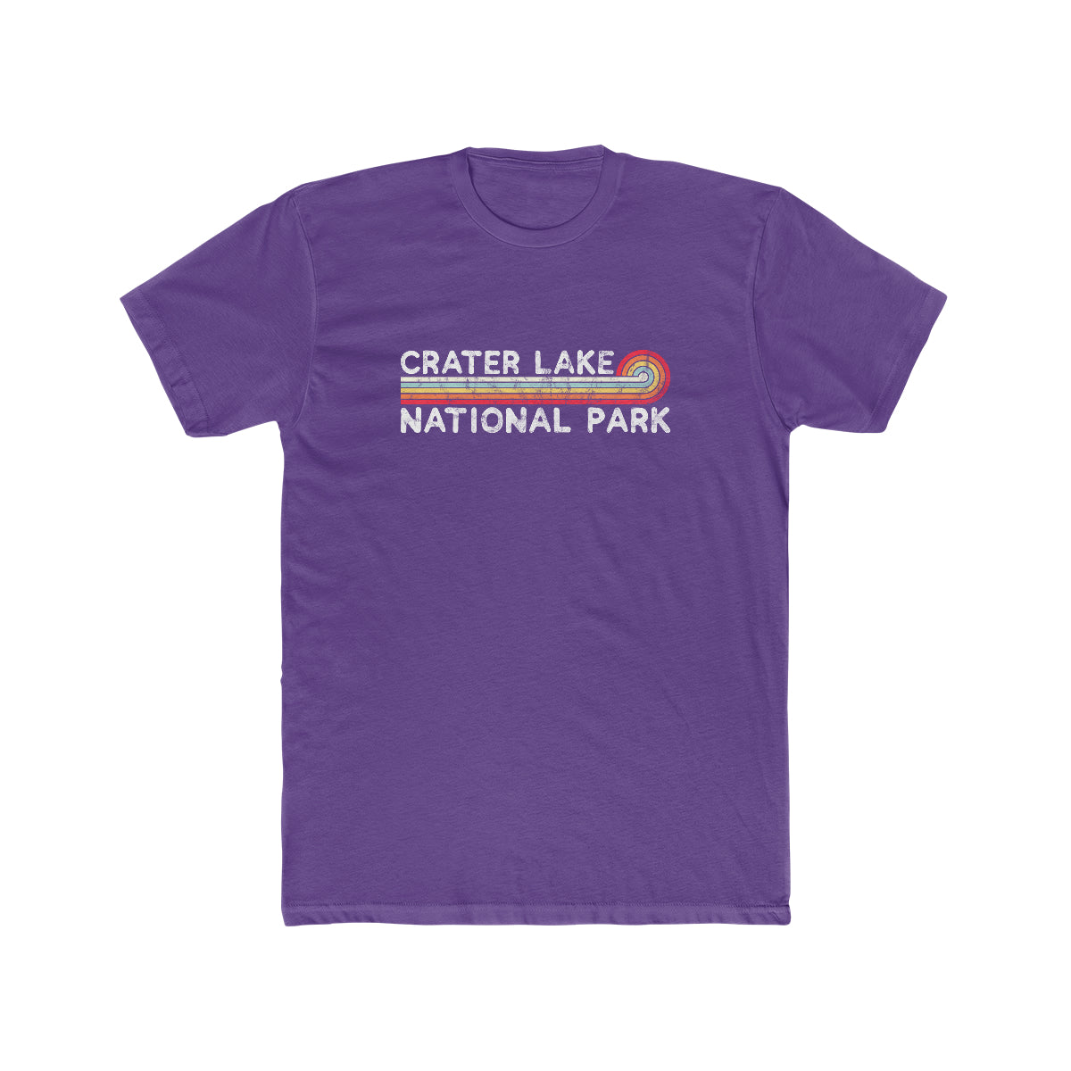 Crater Lake National Park T-Shirt - Vintage Stretched Sunrise