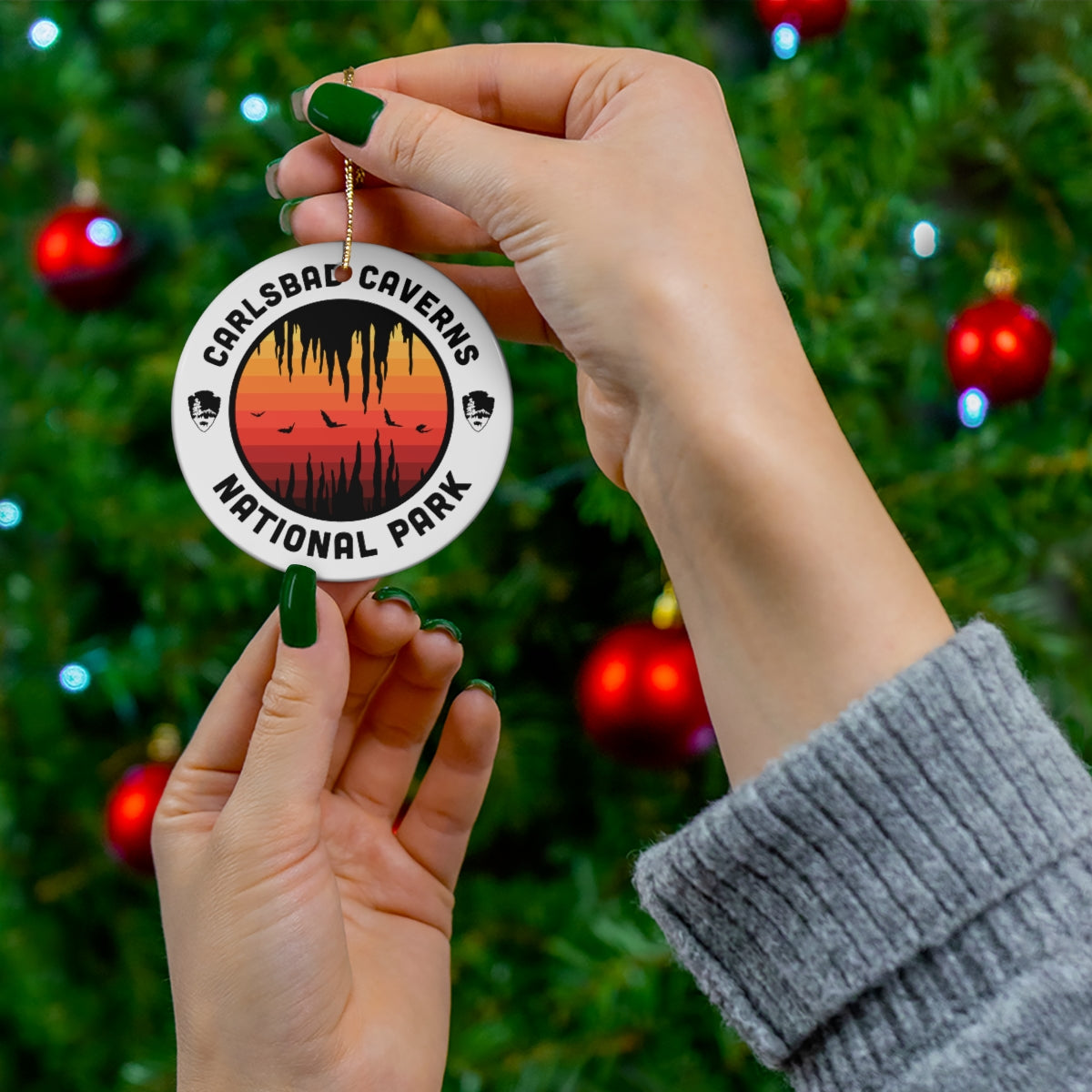 Carlsbad Caverns National Park Ornament - Round Emblem Design