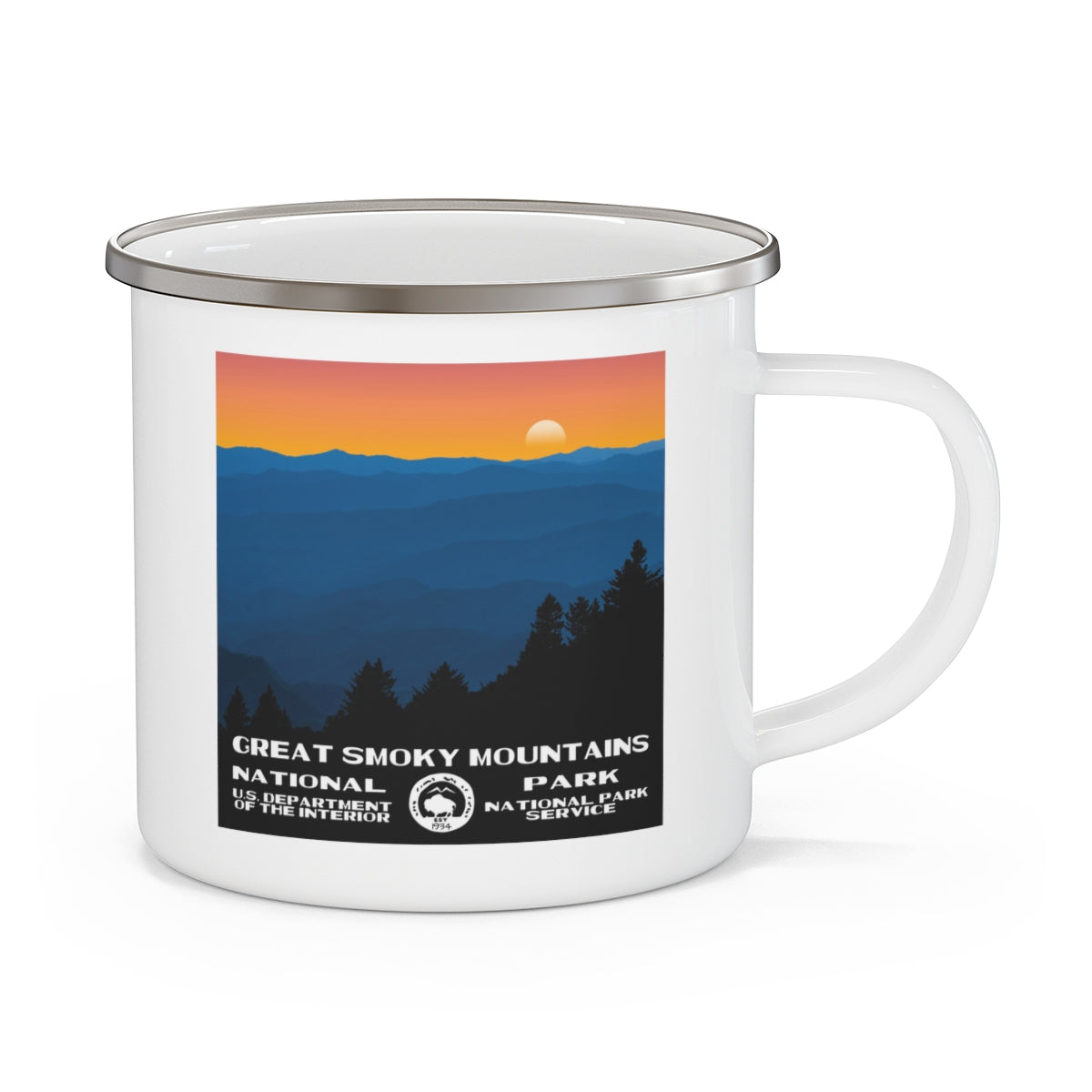 Great Smoky Mountains National Park Enamel Camping Mug