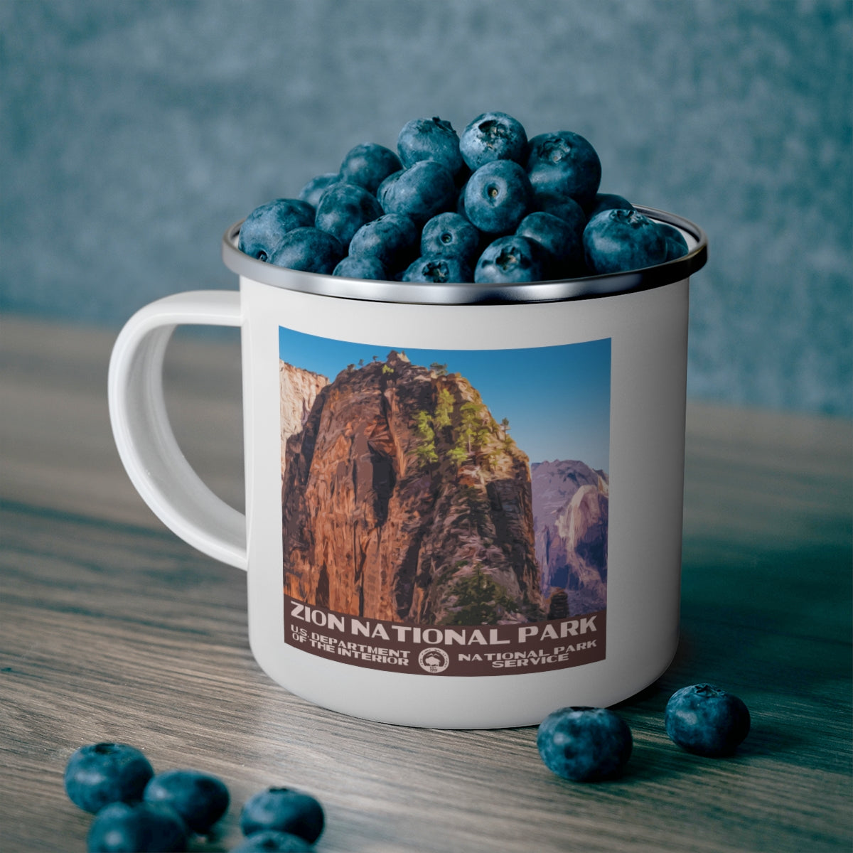 Zion National Park Enamel Camping Mug