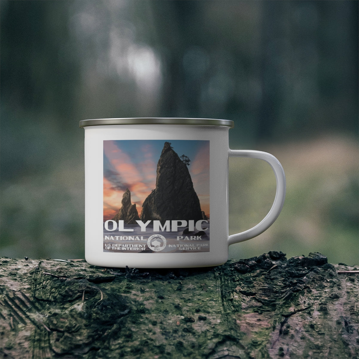 Olympic National Park Enamel Camping Mug