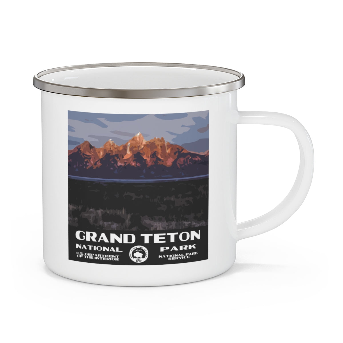 Grand Teton National Park Enamel Camping Mug