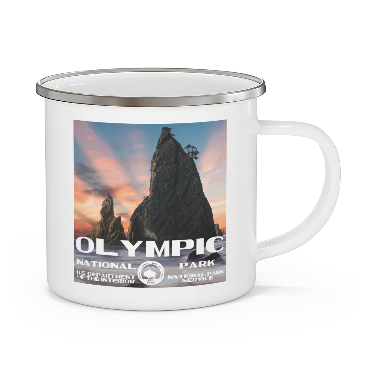 Olympic National Park Enamel Camping Mug