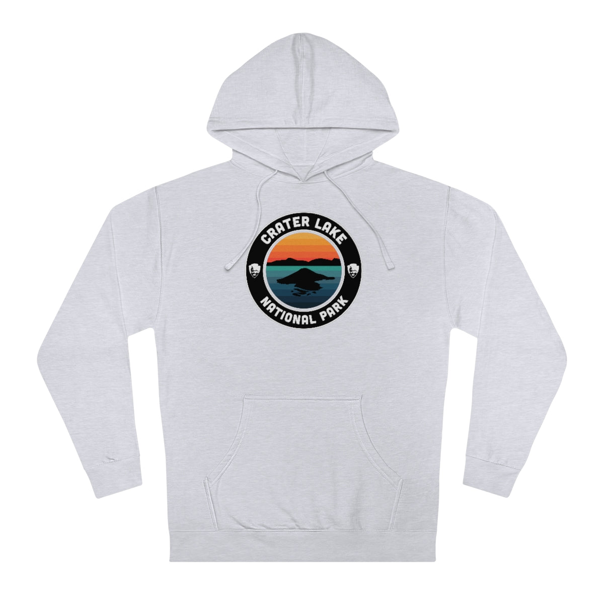 Crater Lake National Park Hoodie - Round Emblem Design