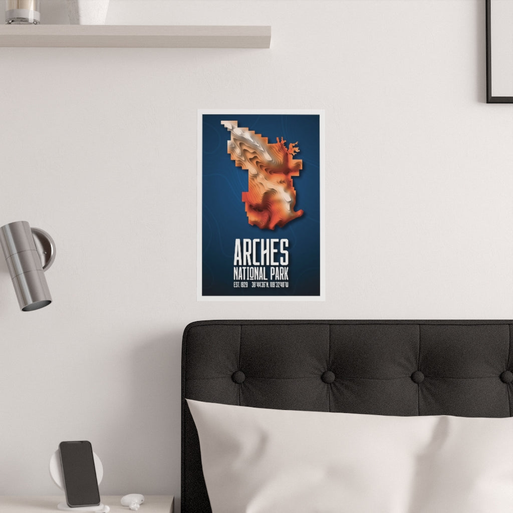 Arches National Park Poster - Contours National Parks Partnership