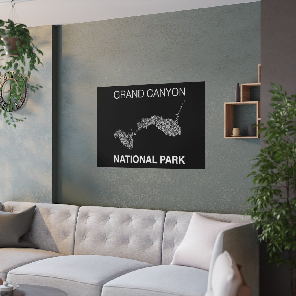 Grand Canyon National Park Poster - Unknown Pleasures Lines National Parks Partnership
