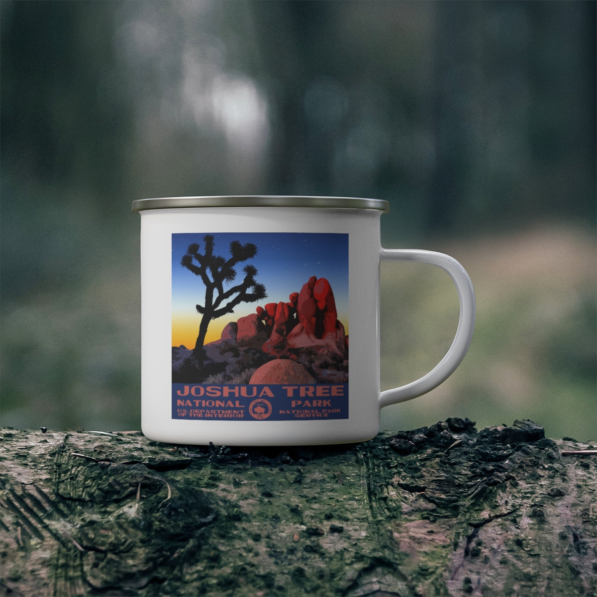 Joshua Tree National Park Enamel Camping Mug - Night