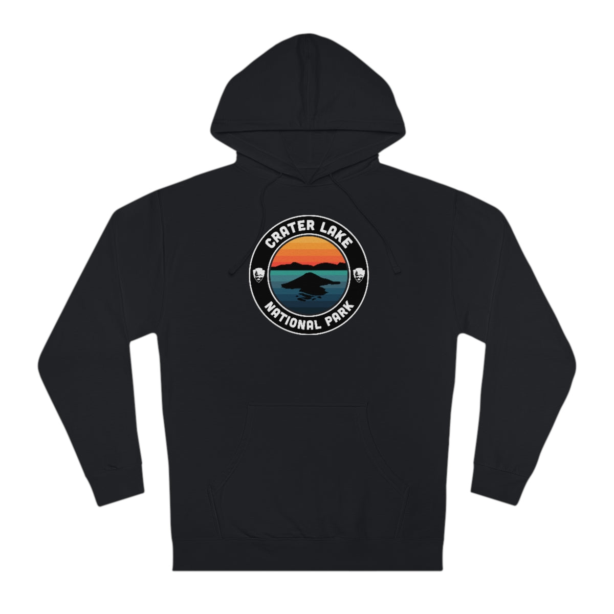 Crater Lake National Park Hoodie - Round Emblem Design