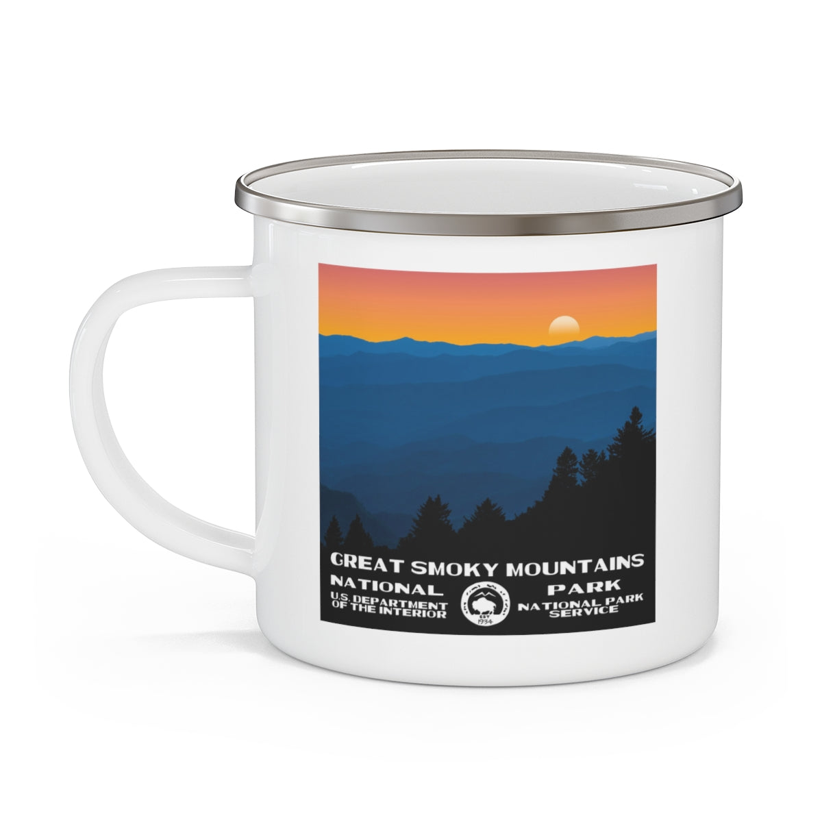 Great Smoky Mountains National Park Enamel Camping Mug