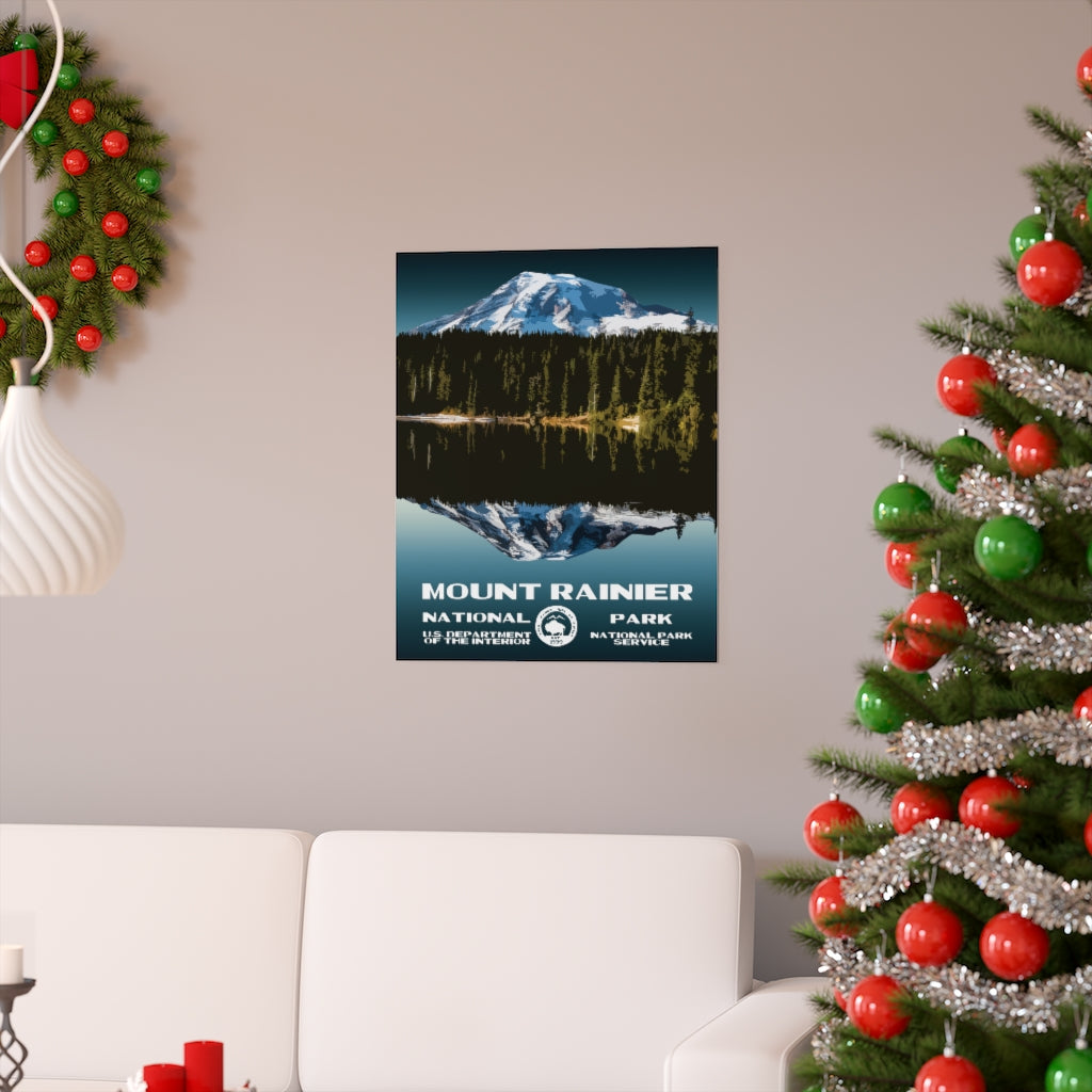Mount Rainier National Park Poster National Parks Partnership
