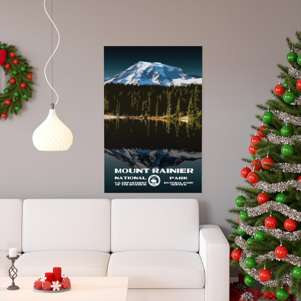 Mount Rainier National Park Poster National Parks Partnership