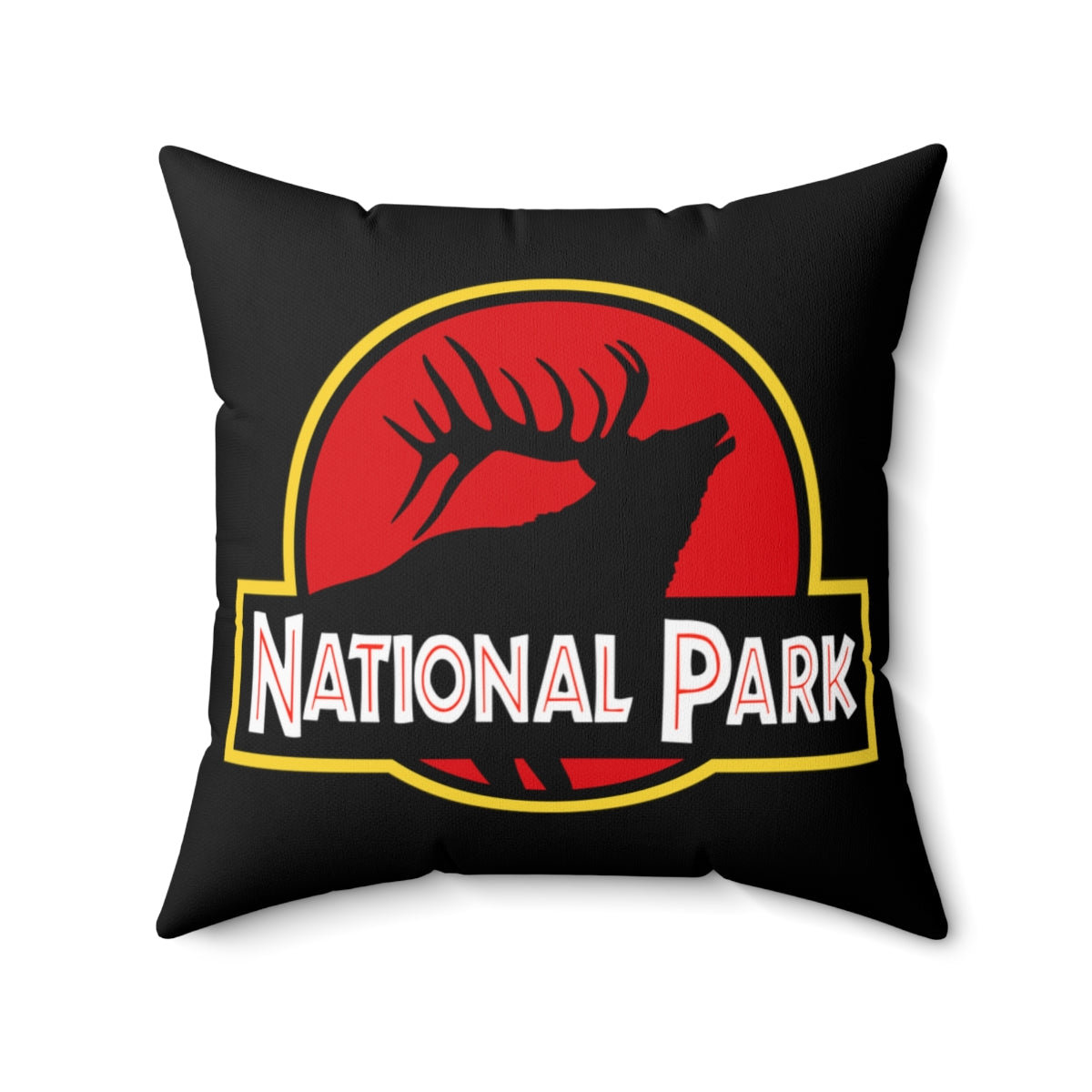 Elk National Park Pillow Cushion - Parody Logo