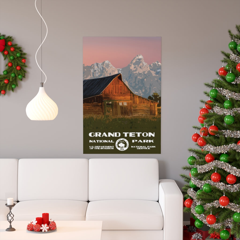 Grand Teton National Park Poster - Moulton Barn National Parks Partnership