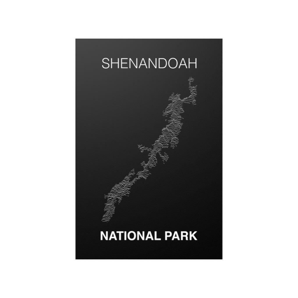 Shenandoah National Park Poster - Unknown Pleasures Lines National Parks Partnership