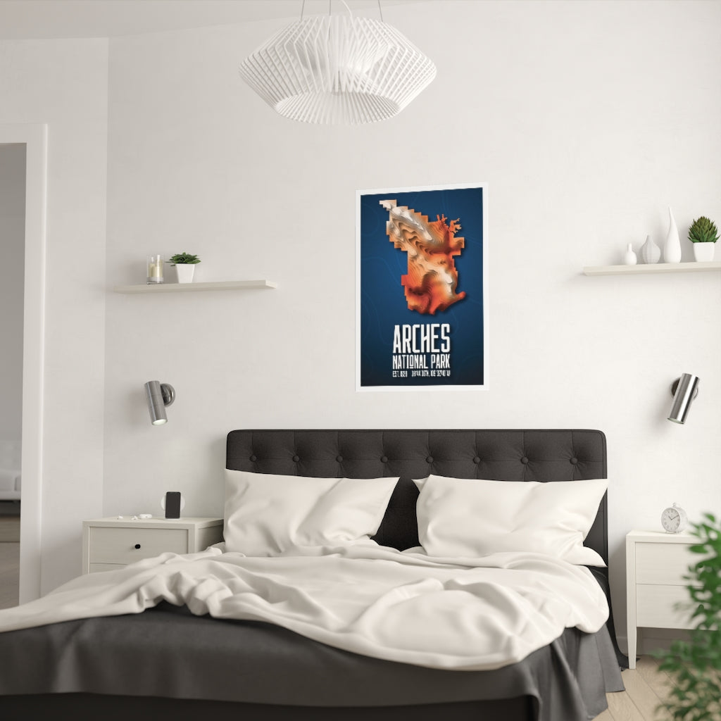 Arches National Park Poster - Contours National Parks Partnership