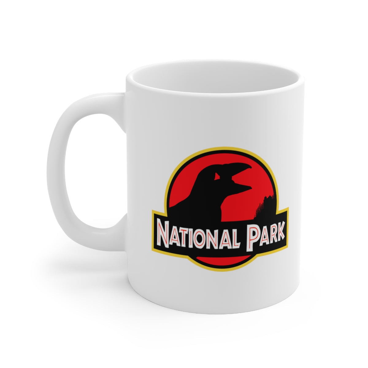 Acadia National Park Mug - Parody Puffin Logo National Parks Partnership