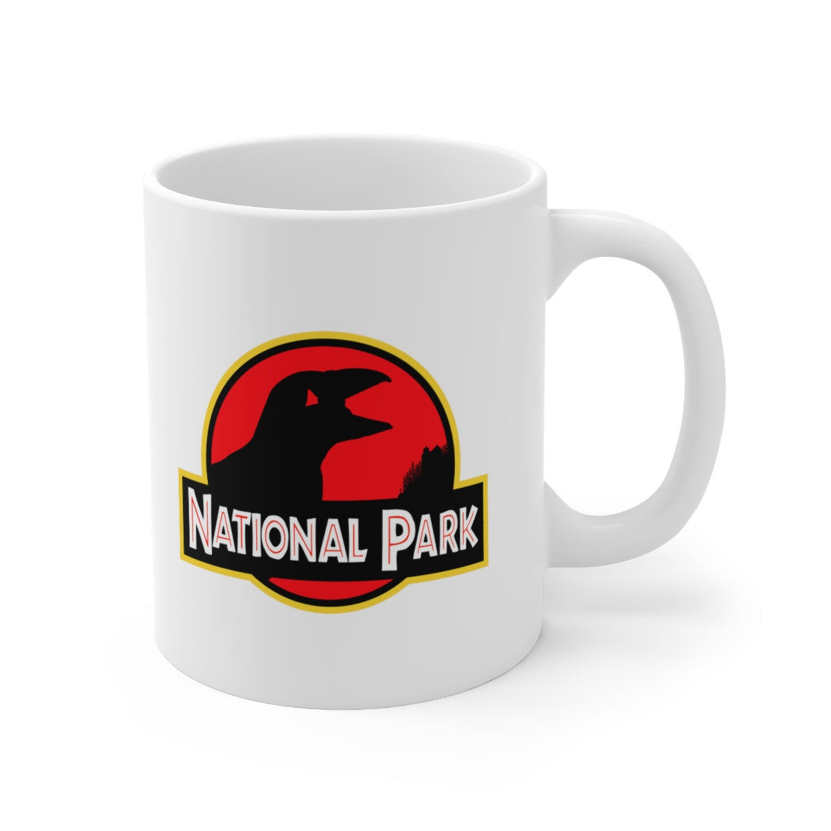 Acadia National Park Mug - Parody Puffin Logo National Parks Partnership